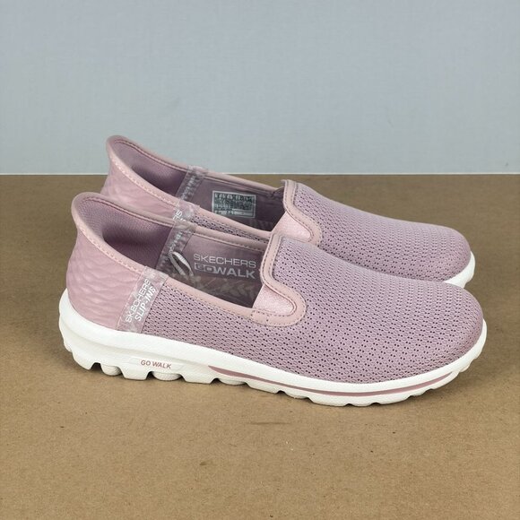 Skechers Slip-Ins Go Walk 5 Joy Vela Shoes Womens 6 Mauve Pink Memory Foam - Picture 3 of 11